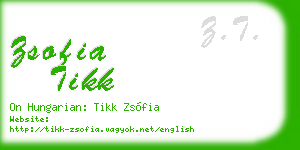 zsofia tikk business card