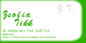 zsofia tikk business card